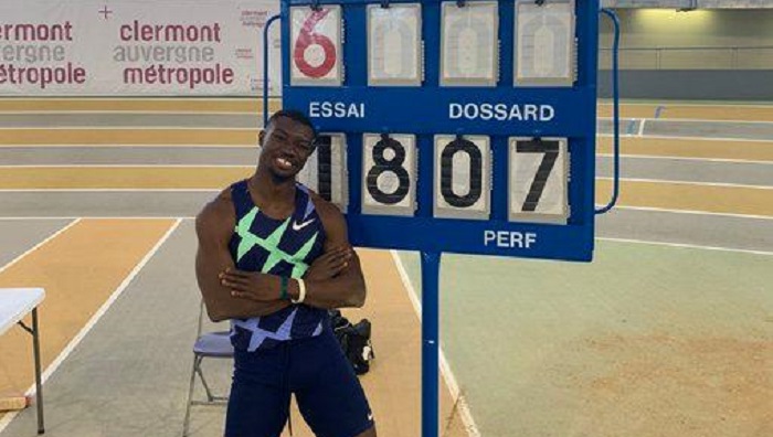 Athlétisme : Hugues Fabrice Zango, record mondial du triple saut en salle