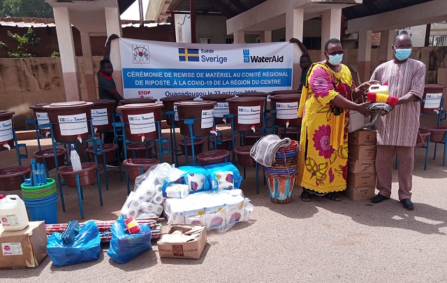 Lutte contre le Covid-19 au Burkina : WaterAid au secours du Comité régional de riposte du Centre