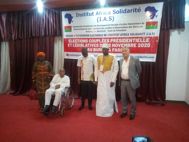 Élections 2020 au Burkina : “ Le double scrutin est réputé libre, sincère, crédible, fiable et démocratique” pour l’Institut Africa Solidarité