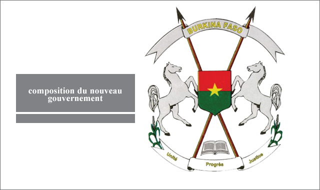 Burkina : Voici la composition du nouveau gouvernement