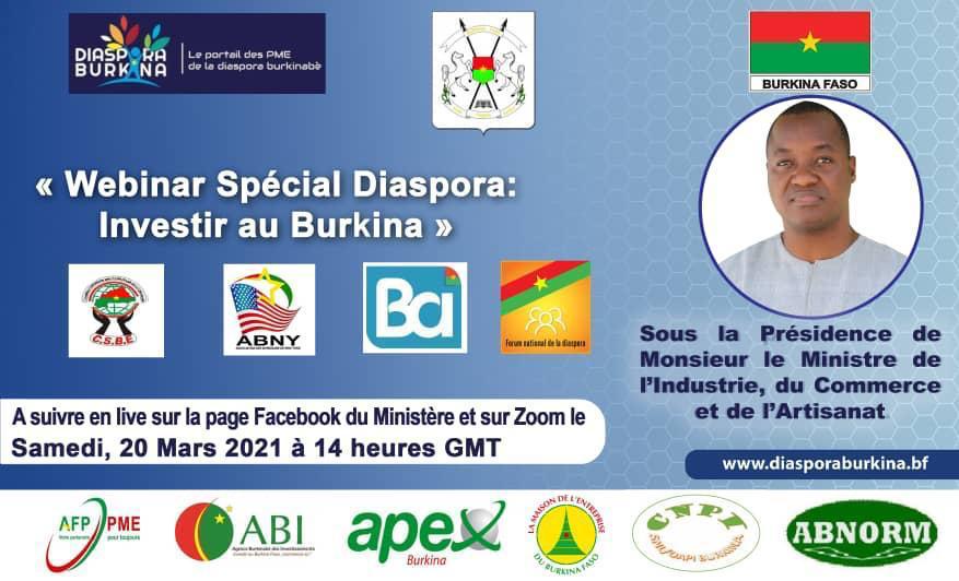 Webinar spécial Diaspora : Invertir au Burkina