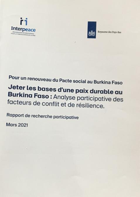 Conflits et résilience au Burkina : Interpeace apporte une analyse participative par un rapport