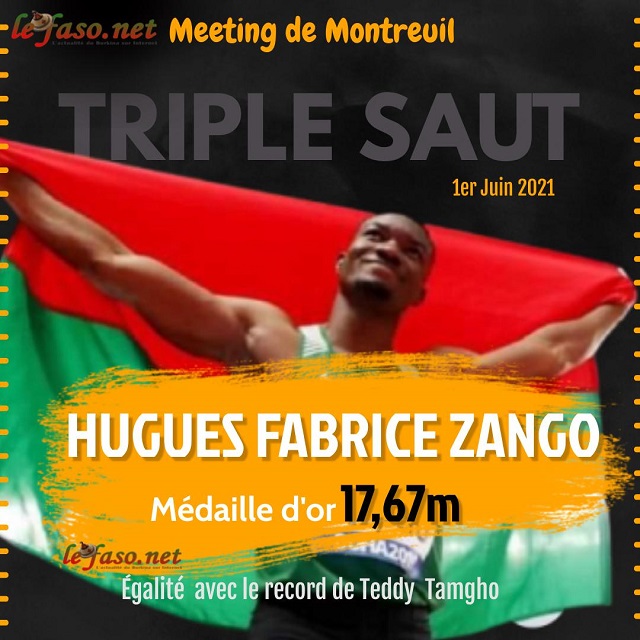 Athlétisme : Hugues Fabrice Zango s’impose à Montreuil 