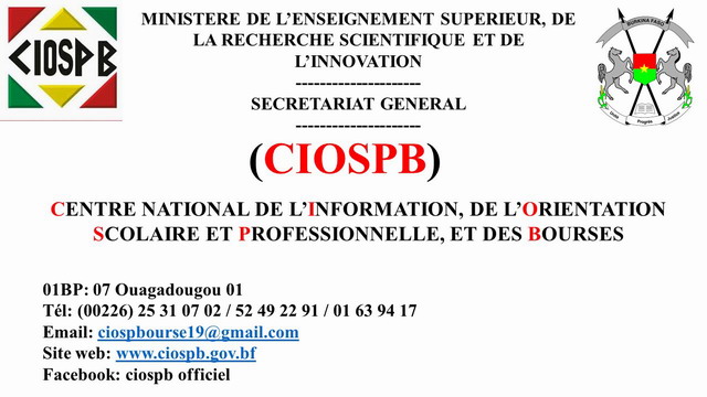 Etudes universitaires :  La 6e Semaine nationale de l’Information et de l’Orientation (SIO-2021) se tiendra du 26 au 31 juillet 2021 à Ouagadougou