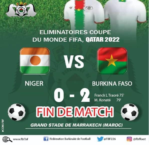 Eliminatoires Coupe du monde : Le Burkina commence fort face au Niger (2-0)