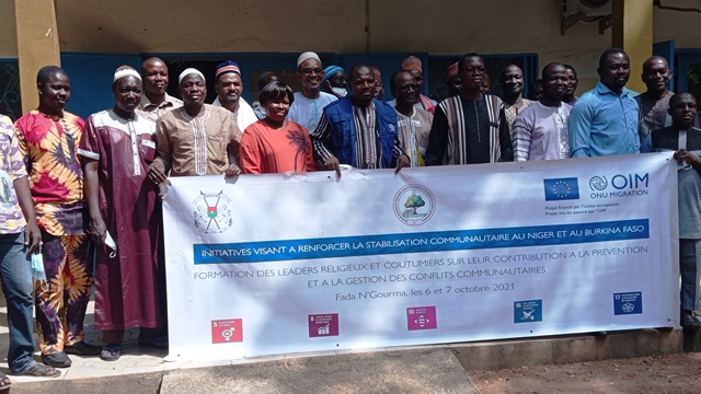 Région de l’Est du Burkina : Des leaders religieux et coutumiers outillés en matière de prévention et gestion des conflits communautaires 