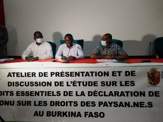 Burkina Faso : Le contenu de la déclaration de l’ONU sur les droits des paysans dévoilé aux acteurs 