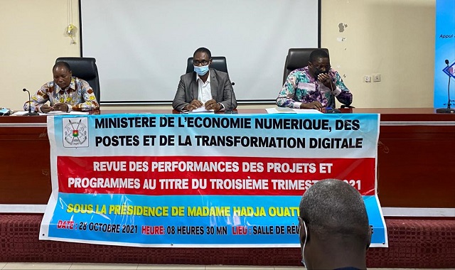 Ministère de l’Économie numérique du Burkina : Au 3e trimestre 2021, les projets et programmes ont un taux d’exécution physique d’environ 80%
