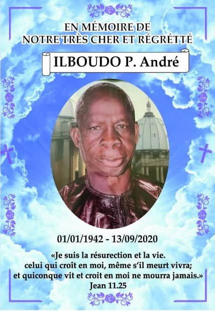 Funérailles chrétiennes  de Ilboudo P. André : Faire-part
