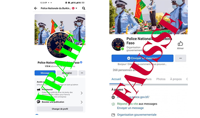 Réseaux sociaux au Burkina : La page Facebook de la Police nationale dupliquée 