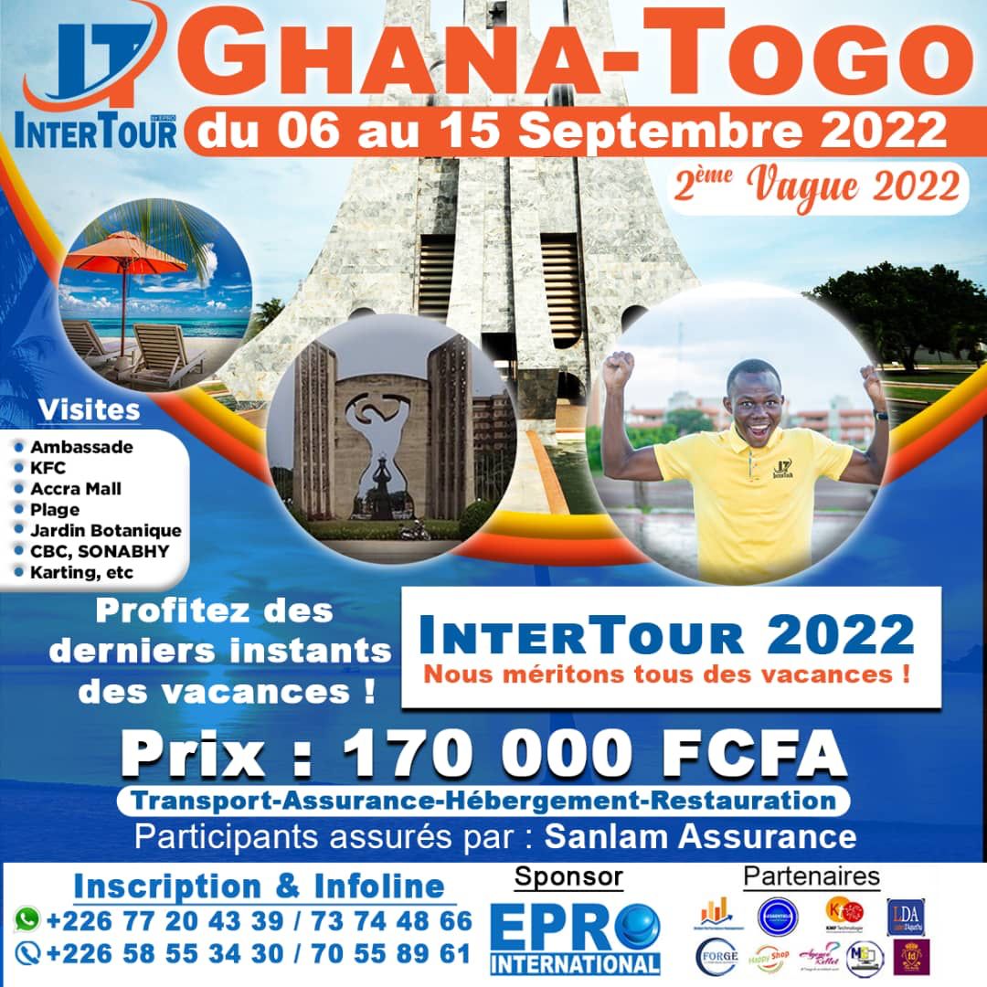InterTour Voyage : 2e session de colonie dans deux pays (GHANA & TOGO) pour adultes du 06 au 15 Septembre 2022