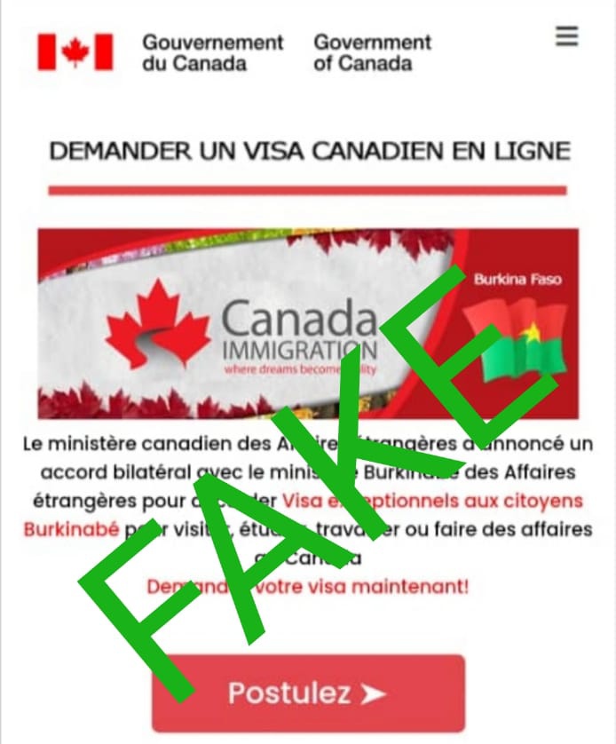 Immigration au Canada : Faux, il n’y a pas de visas exceptionnels pour les citoyens burkinabè