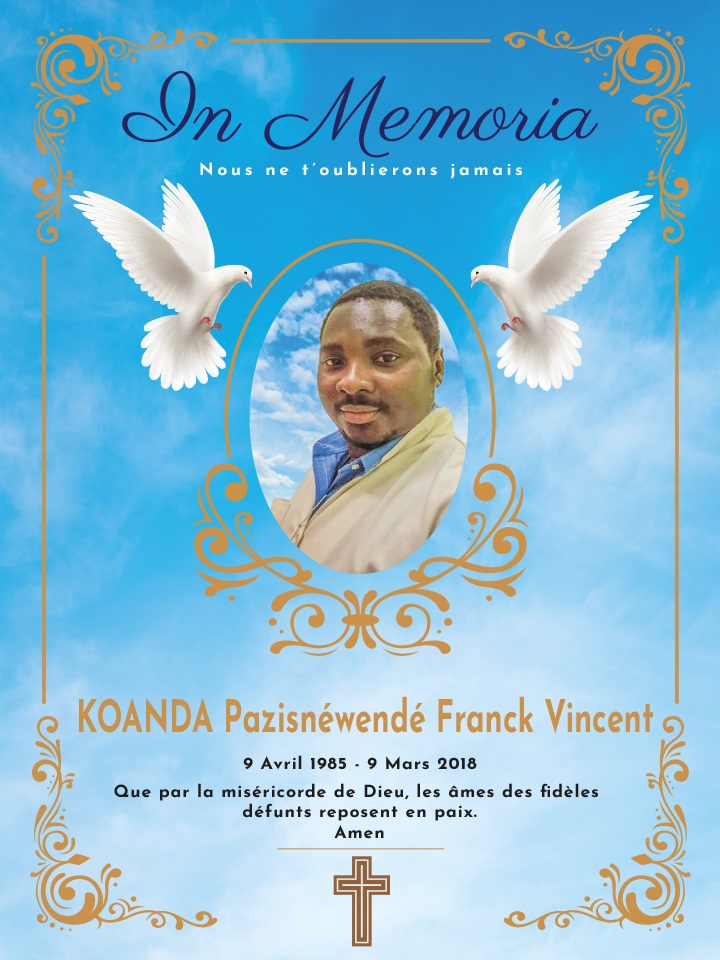 In memoria : KOANDA Pazisnéwendé Franck Vincent
