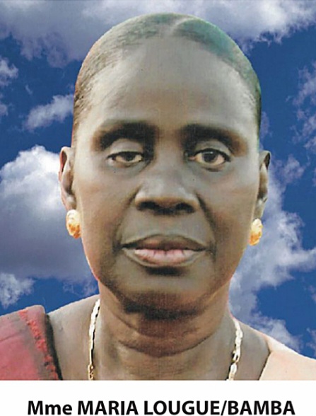 Décès de Madame MARIA LOUGUE /BAMBA : Faire-part des funérailles chrétiennes