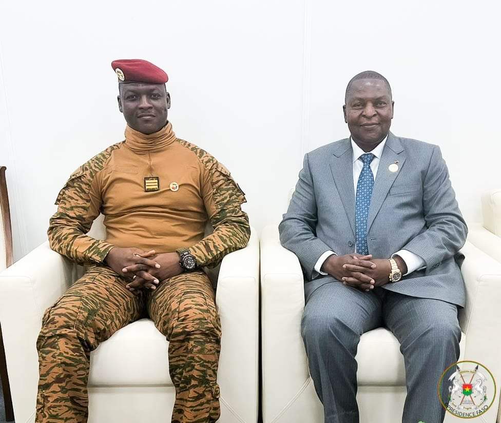Burkina - Centrafrique : Les Présidents Ibrahim Traoré et Faustin-Archange TOUADERA pour un renforcement des liens de coopération et d’amitié