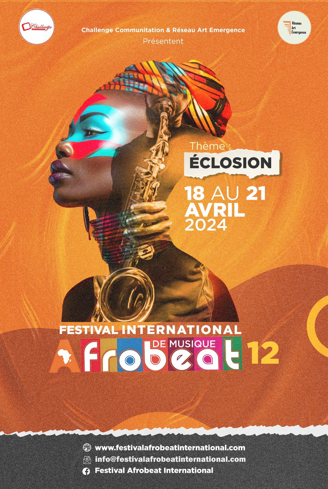 Festival de musique Afrobeat 12 du 18 au 21 avril 2024