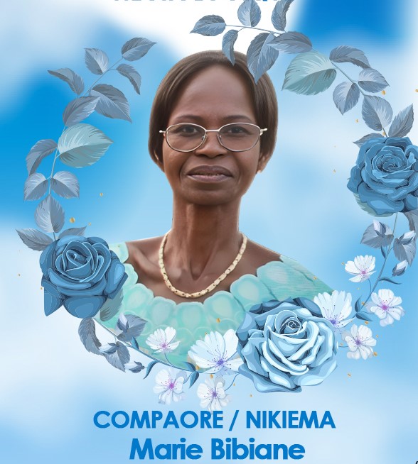 Décès de Mme COMPAORE née NIKIEMA Marie Bibiane : Faire-part