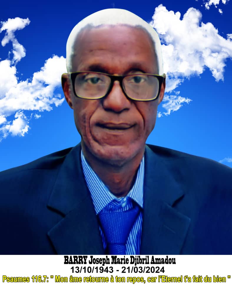 Décès de M. Djibril Amadou Joseph-Marie BARRY : Faire Part
