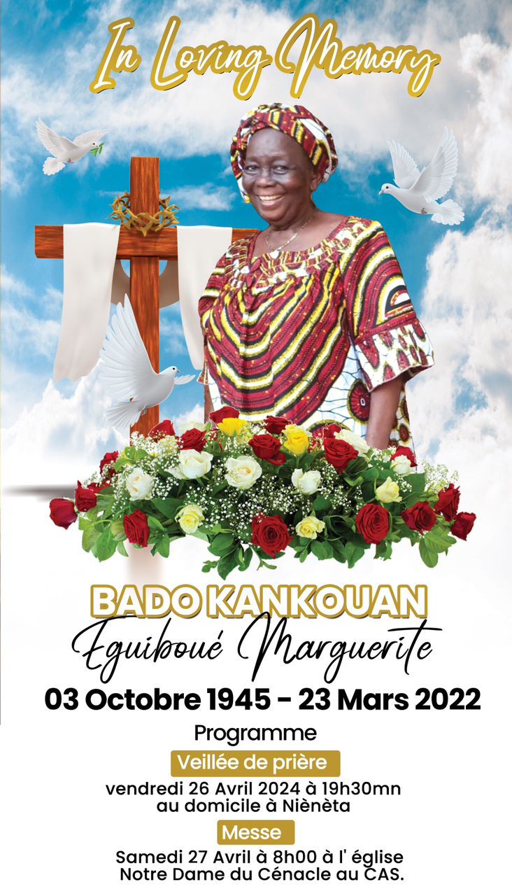 In memoria : Bado née Kankouan Marguerite  