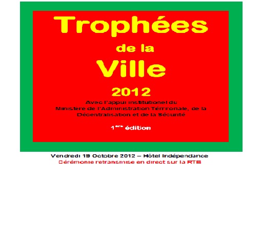 Trophées de la Ville 2012 : Communiqué de presse N°01