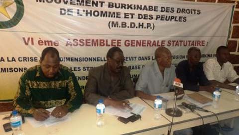 Situation des droits de l’homme et de la démocratie au Burkina : le MBDHP et 5 autres organisations de la société civile s’inquiètent