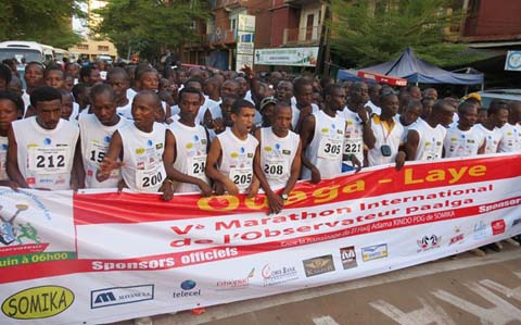 5e édition du Marathon Ouaga – Laye : L’Ethiopien Gurmecha réussit à battre Lablaq, mais pas son record 