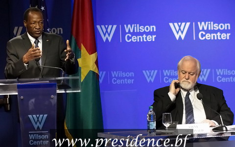 Blaise Compaoré anime une conférence publique au centre Wilson de Washington
