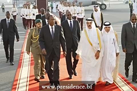 Arrivée du Président du Faso à Doha au Qatar