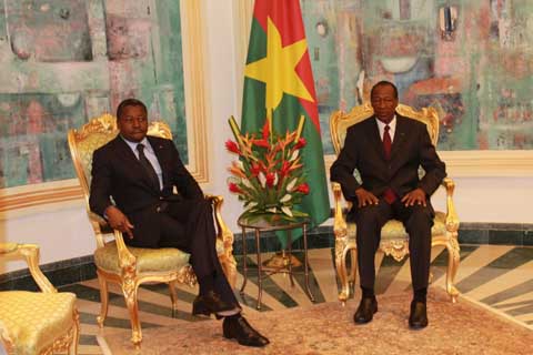 Burkina – Togo : Faure  à Ouaga pour parler renforcement de relations avec Blaise