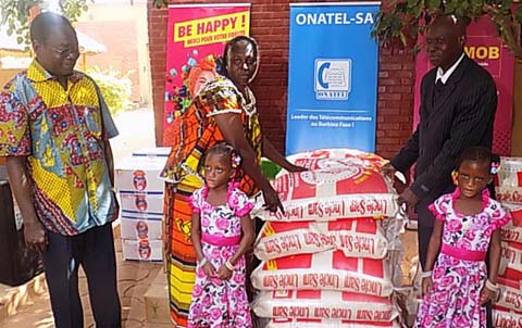Fêtes de fin d’année : L’ONATEL-SA fait des heureux à SOS village d’enfants de Ouagadougou
