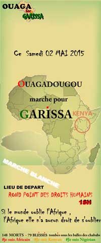 Massacre de Garissa au Kenya : l’Association Yikri organise une marche ce 2 Mai en mémoire des victimes 