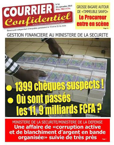 Et voici Courrier confidentiel N° 91 ! (Disponible chez les revendeurs de journaux au Burkina Faso). 