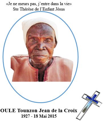 Décès de OULE Tounzon Jean de la Croix : Remerciements et faire-part
