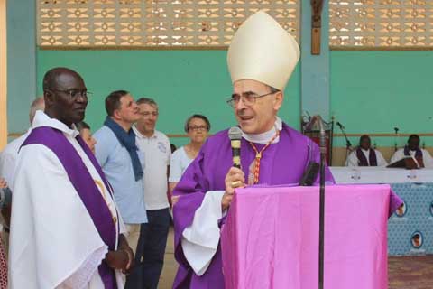 Visite du Cardinal Philippe BARBARIN à Koupéla  60 ans de jumelage