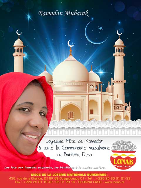 La LONAB souhaite une joyeuse fête de Ramadan à toute la communauté du Burkina Faso