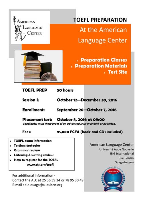 American Language Center : TOEFL préparation 