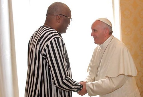 Le Président du Faso reçu en audience au Vatican par le Pape François