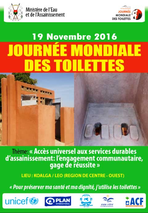 Journée mondiale des toilettes, édition 2016 : Le message du Ministre de l’Eau et de l’Assainissement