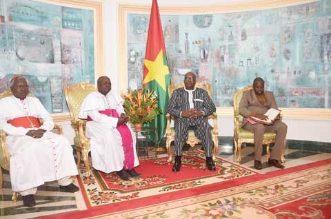 Les Evêques de la Conférence épiscopale Burkina-Niger chez le Président du Faso