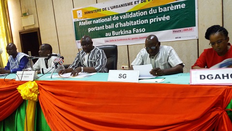 Ministère de l’urbanisme et de l’habitat : Vers l’adoption d’un barème de référence du bail d’habitation privée au Burkina Faso