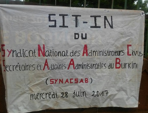 Sit-in des administrateurs civils et secrétaires administratifs : Le mot d’ordre du Syndicat suivi à Fada N’Gourma