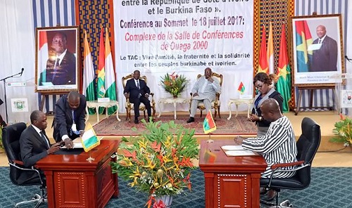 Burkina Faso-Cote d’Ivoire : Le 6e TAC  accouche de 11 accords de coopération