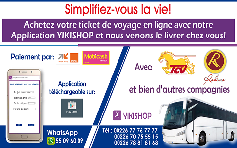 Burkina : Yikishop, l’application de vente de tickets de voyage qui séduit