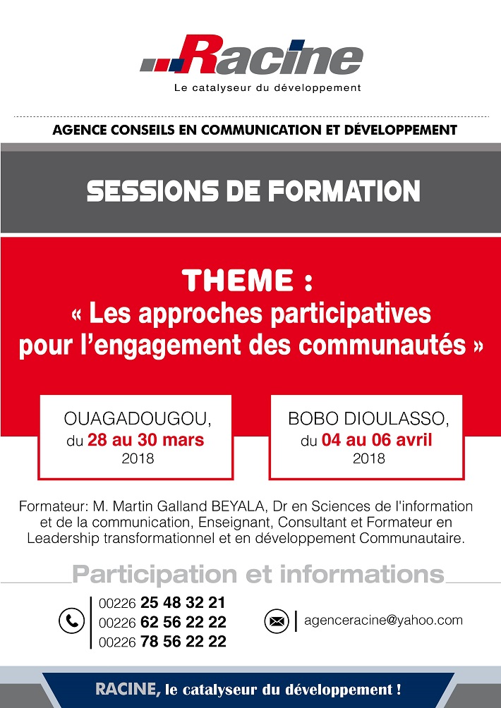SESSION DE FORMATION sur le Thème : « Les approches participatives pour l’engagement des communautés »