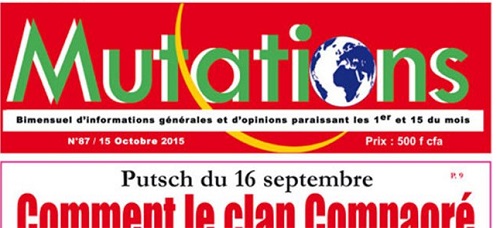 Condamnation du journal « Mutations » : Communiqué de l’Union de  presse indépendante du Faso 
