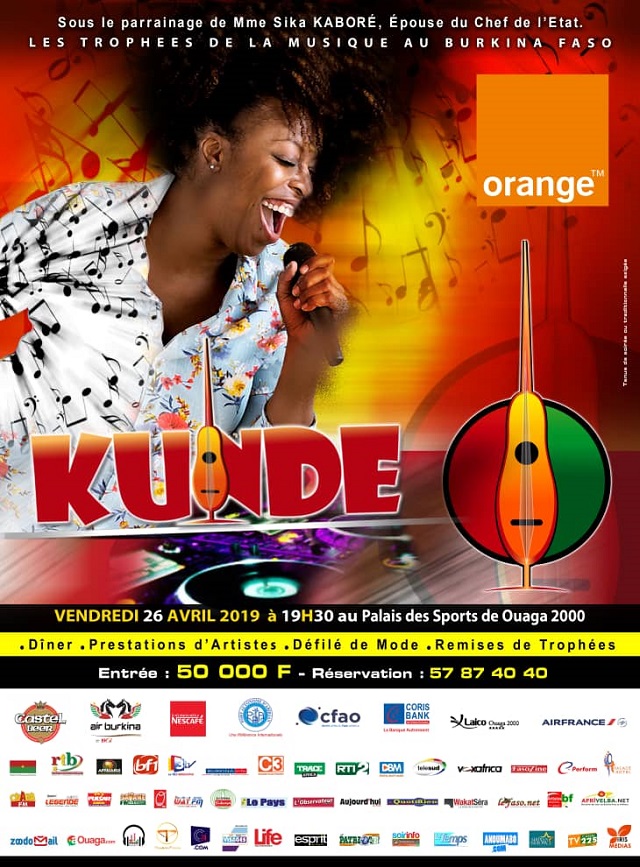 KUNDE 2019 : Le vendredi 26 avril 2019 au palais des Sports de Ouaga 2000