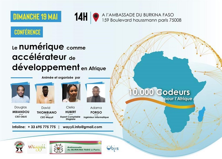 Ambassade du Burkina à Paris : Conférence sur le numérique comme accélérateur de développement en Afrique 
