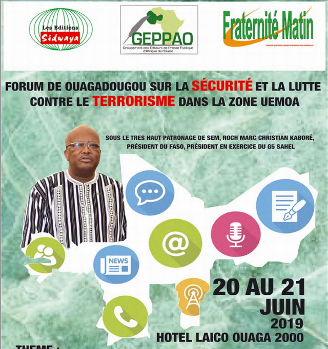 20 et 21 juin 2019 : Forum du GEPPAO  sur la sécurité et la lutte contre le terrorisme dans la zone UEMOA