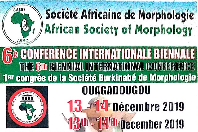 1er congrès de la société Burkinabé de Morphologie du 13 au 14 décembre 2019