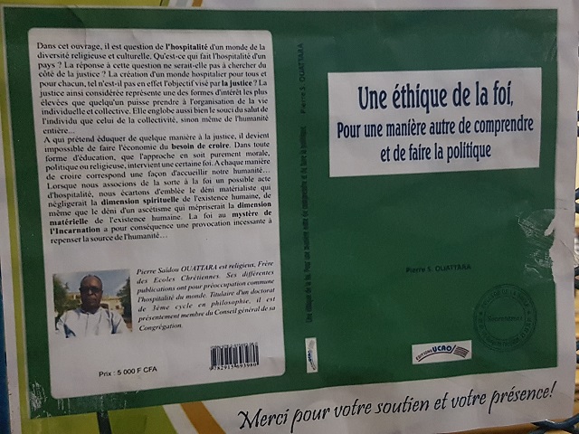 Littérature : Le religieux philosophe Pierre Ouattara présente son nouveau livre sur l’éthique de la foi et la politique